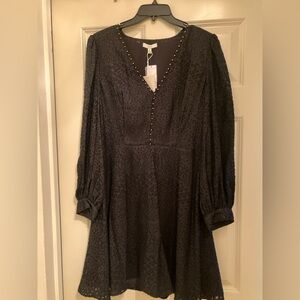 Brand new never worn Joie Black Dress with Gold Stud Accents size 12
